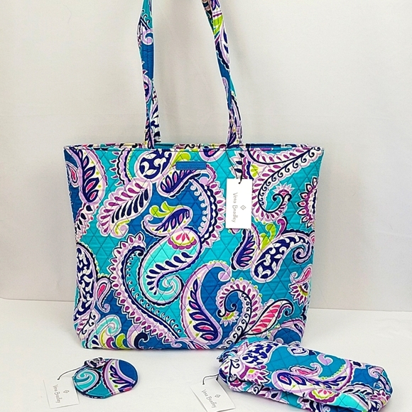 Vera Bradley 3 PC. Tote Set in Waikiki Paisley Print - Picture 14 of 15